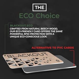 AKIELO BLACKOUT RFID Protection Card – Scheda Blocco RFID Anti-Frode Ultra Sottile – Proteggi Carte di Credito Contactless – Porta Carte con Protezione in Legno Ecologica (Edizione Legno – 2 Pezzi)