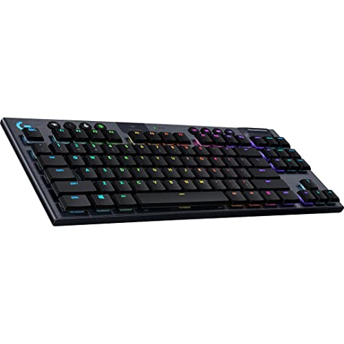 Logitech G915 TKL Tenkeyless Lightspeed Wireless RGB Mechanical Gaming Keyboard, Low Profile Switch Options, Lightsync RGB, Advanced Wireless and Bluetooth Support – Linear