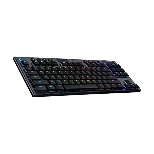 Logitech G915 TKL Tenkeyless Lightspeed Wireless RGB Mechanical Gaming Keyboard, Low Profile Switch Options, Lightsync RGB, Advanced Wireless and Bluetooth Support – Linear