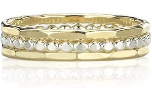 Hammered Stacking Rings - A Striking Trio of Mixed Metal Bands