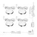 Set of 4 Under Cabinet Light Kit 18LEDs Puck Lamp Three colors for Under Kitchen Display Closet Book Shelf