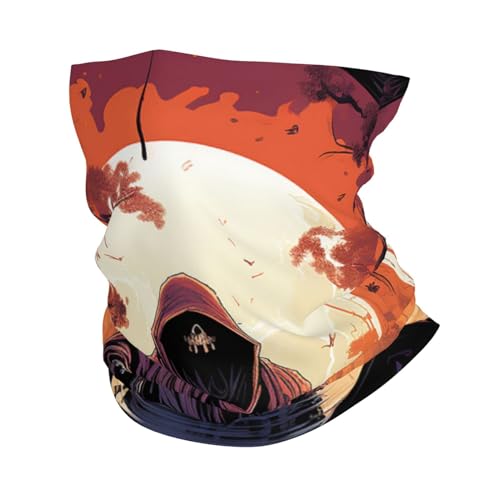 Bandana Cuello Pasamontañas Vintage con diseño de calavera y luna, unisex para motocicleta y ciclismo