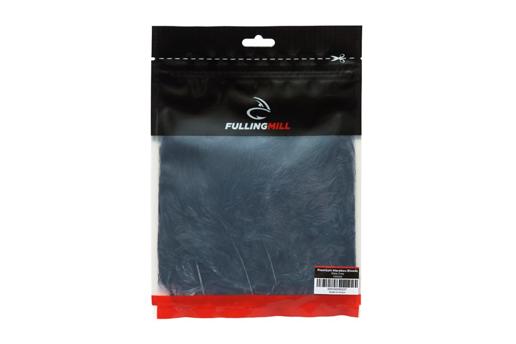 FullingMill Premium Marabou Bloods Feathers - Slate Grey