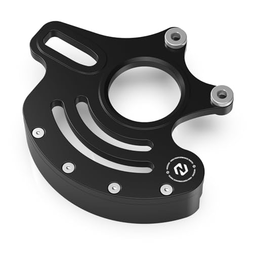NICECNC Rear Caliper Bracket Disc Brake Guard 11mm Aluminum Compatible with Yamaha YFZ450R 2009 2010 2011 2012 2013-2023, YFZ450RSE 2017 2018 2019 2020 2021 2022 2023, See Fitments Black
