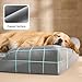 BEDSURE orthopädisches Hundebett Ergonomisches Hundesofa - 132x104 cm Hundecouch mit eierförmiger Kistenschaum für große Hunde, waschbar rutschfest Hundebetten, grau