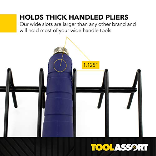 Plier Organizer Rack, 2 Pack, Stores Spring Loaded, Regular and Wide Handle Insulated Pliers, Tool Box Storage and Organization Holder Fits Nicely in Your Toolbox Drawer or Chest Drawers