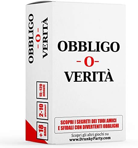 Drunky Party | Obbligo o Verità – Giochi da Tavolo per Adulti , Giochi di Società Alcolici, Gioco Alcolico per Addio al Nubilato e Addio al Celibato, Gioco in Scatola, Gioco di Carte per Feste Drunky Party | Obbligo o Verità – Giochi da Tavolo per Adulti , Giochi di Società Alcolici, Gioco Alcolico per Addio al Nubilato e Addio al Celibato, Gioco in Scatola, Gioco di Carte per Feste