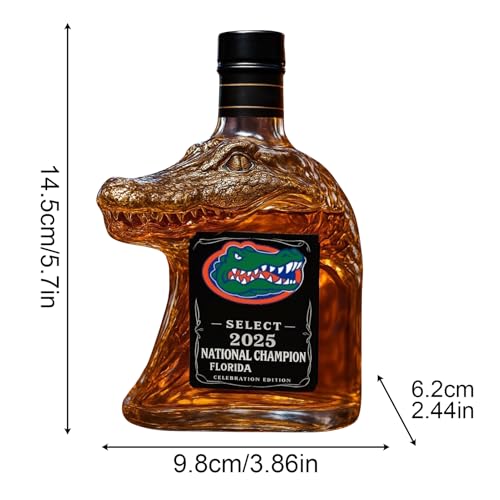 Botella de cristal decorativa de cocodrilo ideal para servir cócteles en el bar 3
