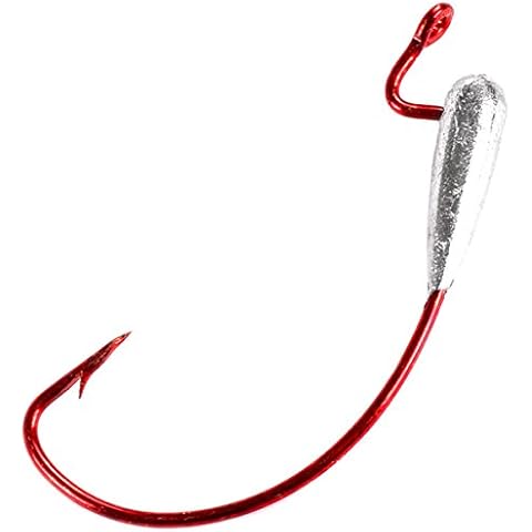 Mizugiwa Weighted Extra Wide Gap Hook Red (4/0 - 1/16 oz, 25-Pack) Cover