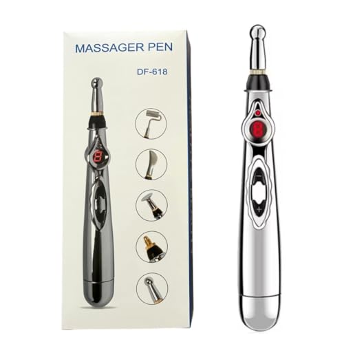 ANIORTECARE Pointer Fisioterapia - acupuntura masaje pen, lapiz acupuntura con 4 cabezales de estimulación, alivio dolor tensional, electroacupuntura, neuromodulación del dolor