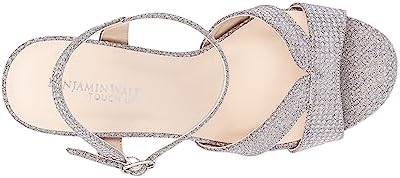 Touch Ups Women's Riley Heeled Sandal, Silver, 9 Wide | Image 3