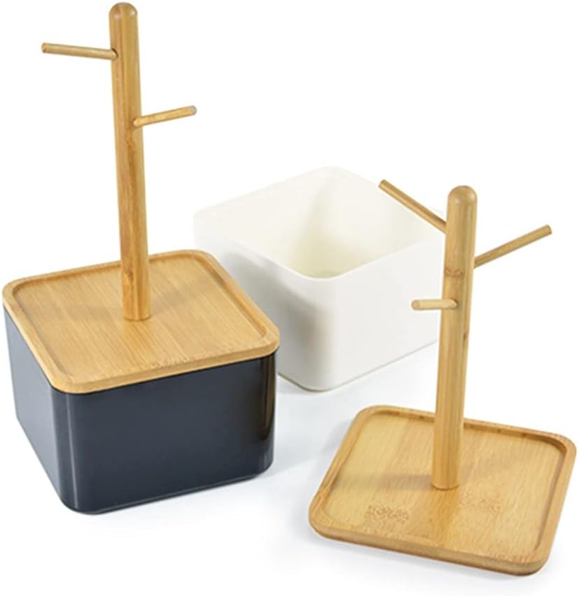 Key Storage Rack Entrance Storage Box Desktop Decoration Key Hook Storage Rack Storage Box (Color : Black Size : 13x13x28cm) (White 13x13x28cm)
