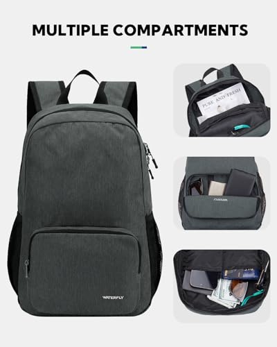 Waterfly 20L Foldable Backpack Daypack: Packable Travel Backpack Folding Rucksack Lightweight for Hiking City Walk Men Women - Image 3
