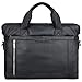 Produktbild ROYALZ 'Seattle' Moderne Ledertasche Herren aus Echtleder groß - ideal als Business Aktentasche flache Laptoptasche 14-15.6 Zoll zum Reisen mit Trolley Halter, Farbe:Schwarz