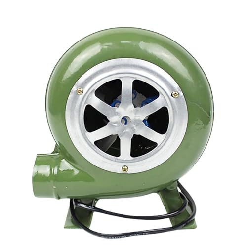 Ventilador eléctrico portátil de ventilador AC/DC con velocidad ajustable, 12 V, doble uso y ventilador de parrilla para camping, cocina al aire libre, parrilla y fuego, soplador de aire