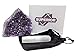 SUPERIOR Amethyst Cluster - 1/2 to 1 lb - Uruguayan Amethyst Crystals. Includes a Bonus 3 inch Selenite Wand in a Velvet Bag.
