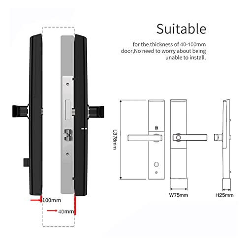 Serrure de porte intelligente à empreinte digitale et code de sécurité R-FK1 - 7