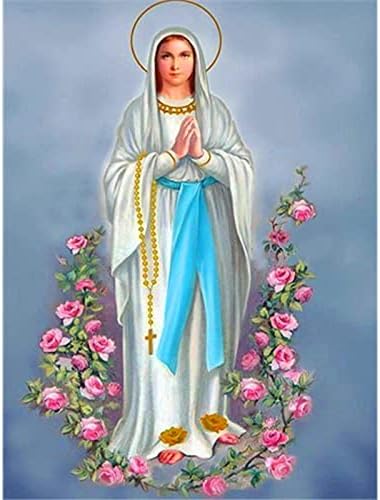 Amazon 大人のための数字で描くカトリックの聖母マリアデジタルオイルキャンバス絵画キット大人のための子供子供誕生日結婚式の装飾ギフト 刺しゅうキット 通販