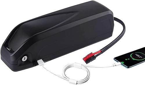 48V 20Ah 22Ah 電動自転車バッテリー 200-1100W モーター用、電動自転車バッテリー 4ピン底板、USBポート、充電器、安全ロック付き,48v 20ahの商品画像（Amazon）