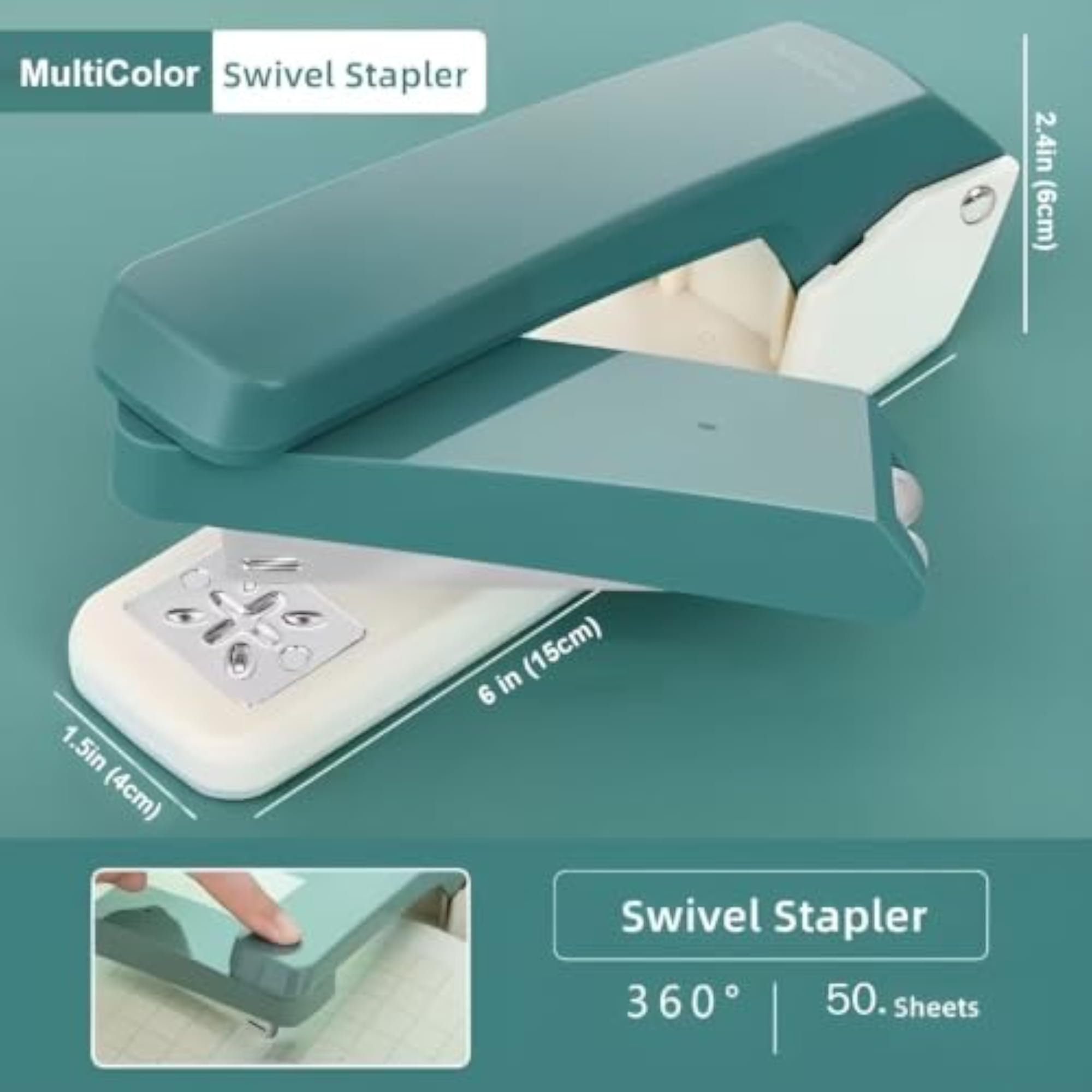 360 Rotatable Desk Stapler with 1000 Staples