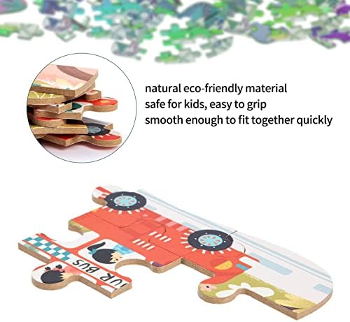 BBLIKE Bus Puzzles for 3 4 5 6 Year Olds, 5-in-1 Wooden Jigsaw Puzzles with Iron Box for Storage, Kids Puzzles Toddler Puzzle Toys Gifts for Boys, Girls, Kids and Children (Bus Puzzles) 2 414RH 33+IL. AC