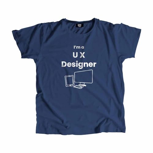 T-shirt UX designer homme unisexe bleu marine idée cadeau tech