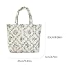 Introti Women Girls Quilted Cotton Hand Carry Tote Bag for School Work Daily Use #5