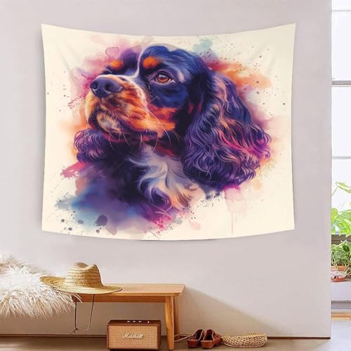 Deco murale grand format pour habiller un mur vide avec la tapisserie Cocker 3D