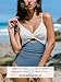 CUPSHE Women's One Piece Swimsuit V Neck Bathing Suit Twist Ruched Front Keyhole Back Cutout Back Hook, S