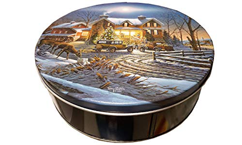 Jane Parker Fruitcake Classic Light Fruit Cake 3 Pound (48 Ounce) Ring In A Collectible Holiday Tin #TOP4