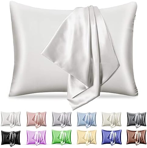 pendali Satin Bed Pillowcase, Both Side Silky Soft Satin Pillowcases for Hair and Skin, Bed Pillow Covers with Hidden Zipper, Standard Size, Pack of 1 Piece