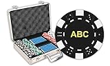 DA VINCI Custom Poker Chips with case and Cards - 11.5 gram Chips Monogrammed (200 Chips)