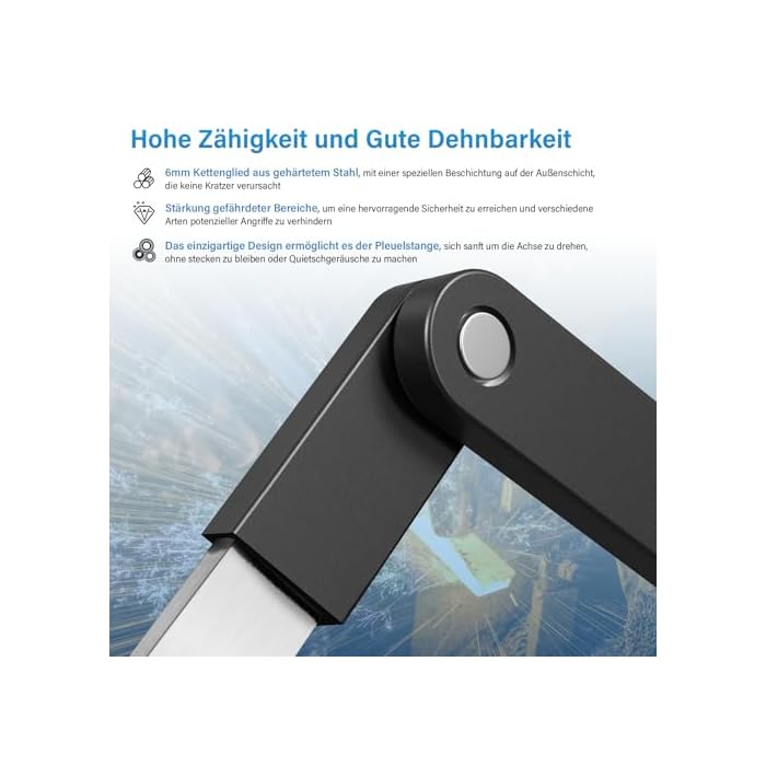 Folding Bike Lock, 80 cm 6 Knots Anti-Theft Bicycle Lock - Image 4