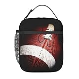 SEIMIYDF Reusable Football Lunch Bag for Men/Women, Insulated Portable Lunch Box Leakproof Cooler To
