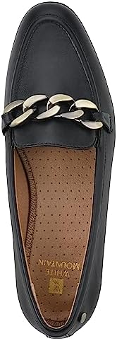 WHITE MOUNTAIN Women's Shoes Nobles II Tailored Flat, Black/Smooth, 10 M | Image 5
