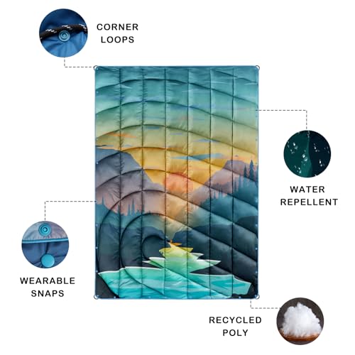 Puffy Camping Blanket,Large Camp Blanket Outdoor Camping Quilt Waterproof by hotkoko - Used condition - Image 5
