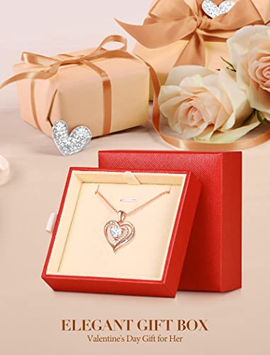 Necklace Jewelry For Women Wife, April Birthstone Necklace Heart Pendant, Sterling Silver Necklace For Women Wife Mom, Women's Jewelry Created Diamond Necklace Gift For Her Girlfriend, Anniversary Mother's Day Valentine's Day Wedding Graduation Birthday Gifts For Women #TOP6