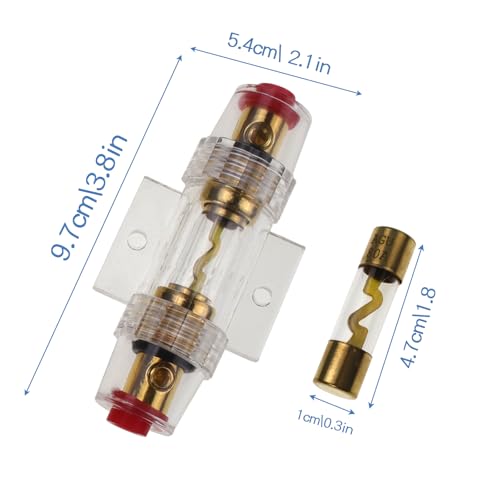 4 Pcs 80A AGU Fuse Holder, 4-8 Gauge AWG Wire Inline Fuse Holder with AGU Tube 80amp Circuit Protection Power Block for Car Audio Amplifier Alarm Compressor Auto miniatura 5