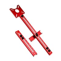 Thatyro Multifunktionale 4-in-1-Fräsrillenhalterung, Aluminiumlegierung, verstellbare Fräs-Werkzeug, Kreisvorrichtung, Schneidführung für Holzbearbeitung (Verlängerung)