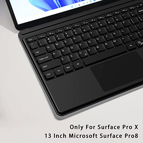 Domeun 13 Inch Surface Pro 8/9/X Keyboard - Portable Bluetooth 5.1 Wireless Backlit Microsoft Surface Pro 9/ Pro 8/ Pro X Keyboard With Trackpad & Built-In Rechargeable Battery #TOP6