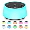 Color Noise Sound Machines with 10 Colors Night Light 25 Soothing Sounds and Sleep White Noise Machine 32 Volume Levels 5 Timers Adjustable Brightness Memory Function for Adults Kids Baby