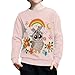 OZELANSAY Cute Owl Sweatshirts Girls School Comfy Athletic Shirts Pink Clothes for Kids 8-10 Years Old Long Sleeve Fall Outfits Teen Boys Casual Animals ThemeTops