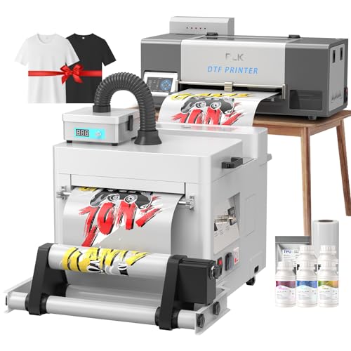 Image of PLK A3 DTF Printer, XP600 DTF Printer with Shake Dryer, Dual Speed, Automatic Cleaning and Double White Ink System, Low Ink Warning