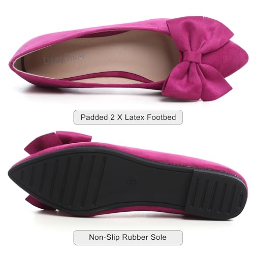 Image of Dear Time Women's Ballet Flats Dress Ballet Shoes Slip on for Office Work Comfortable Shoes