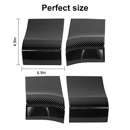 Cherocar For F-150 Inner Door Handles Top Cover Interior Accessories For 2015-2020 Ford F150 (Carbon Fiber) #TOP2