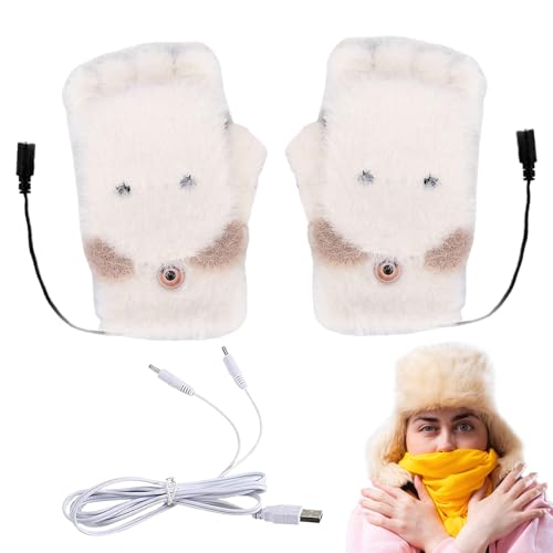 Gants en tricot chauffants USB pour homme chauffe-mains de vélo