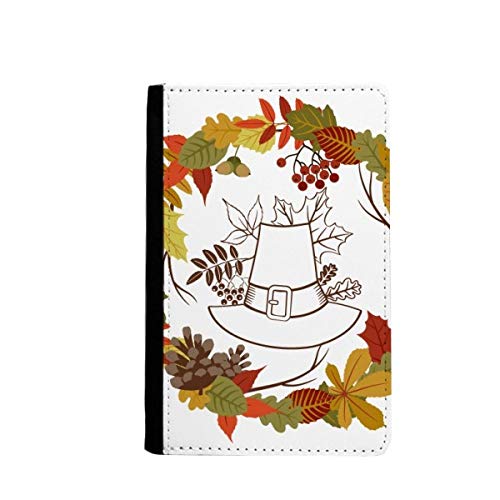 Porte-passeport motif feuille Thanksgiving étui de voyage multicolore classique 3.7x5.8"