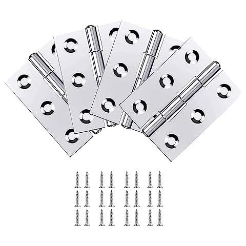 Bohaner 3" Polished Chrome Ball Bearing Hinges Cover