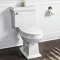 Miseno MNO240C Santi Two-Piece High-Efficiency Toilet with Elongated Chair Height Bowl - Includes Soft Close Seat, Wax Ring Kit, and Classic Style Tank Lid - Bright White