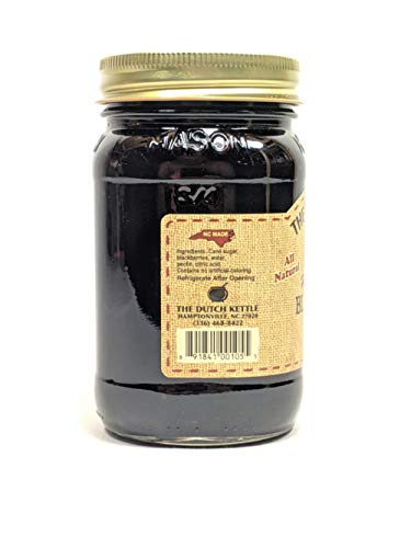 The Dutch Kettle Amish Homemade Style Blackberry Jam Seeded 2 - 19 Oz Reusable Jars All Natural Non-Gmo No Preservatives #TOP2